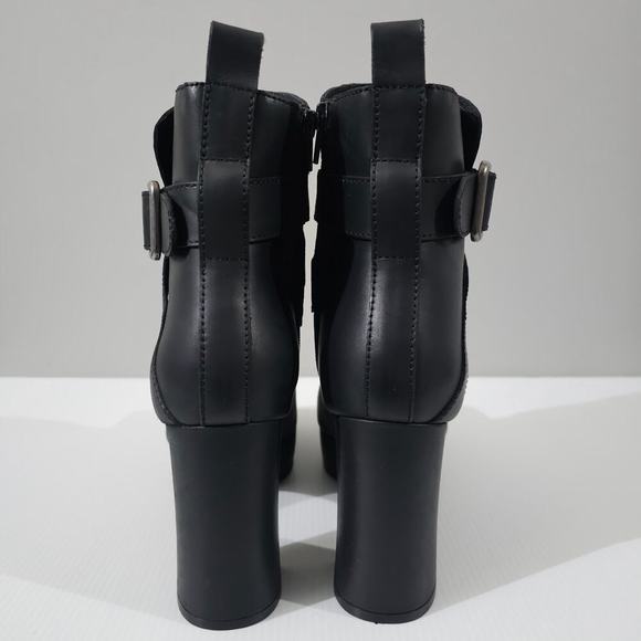 Jeffrey Campbell Amuse Ankle Boot Womens 10 Black Leather Platform High Heel - Picture 8 of 16